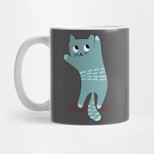 Cat cartoon character funny design for kid pan who love cartoons. Mug